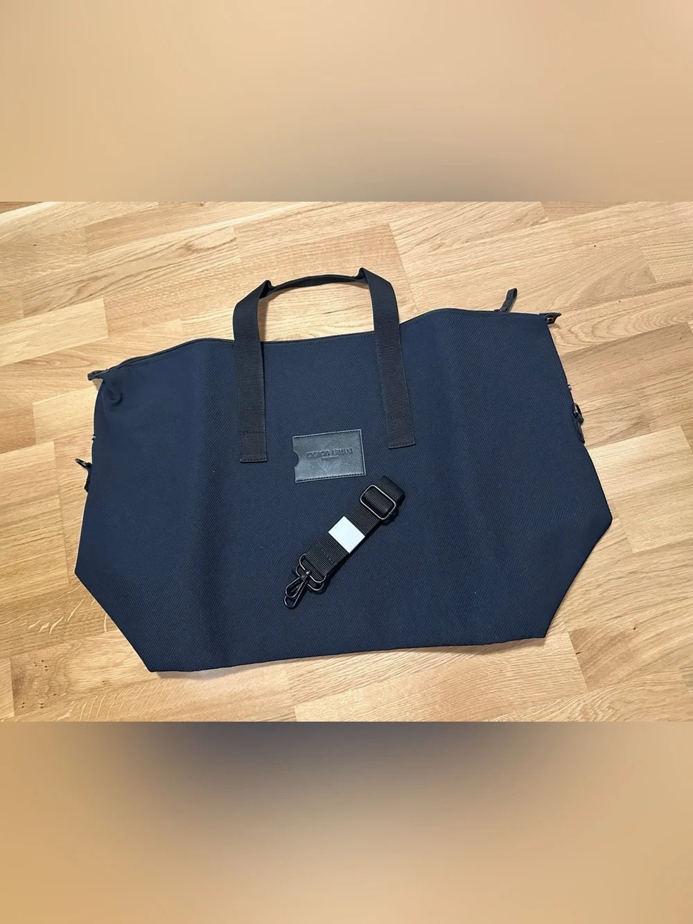 Emporio Armani Navy and Black Duffel Tote for Men